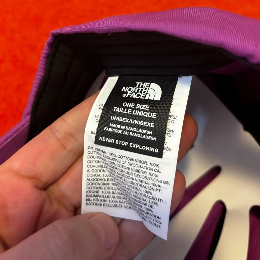 The North Face unisex crimson purple 100% cotton retro dad cap NWT - Picture 5 of 8